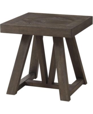 24"" x 24"" End Table in Reclaimed Chevron