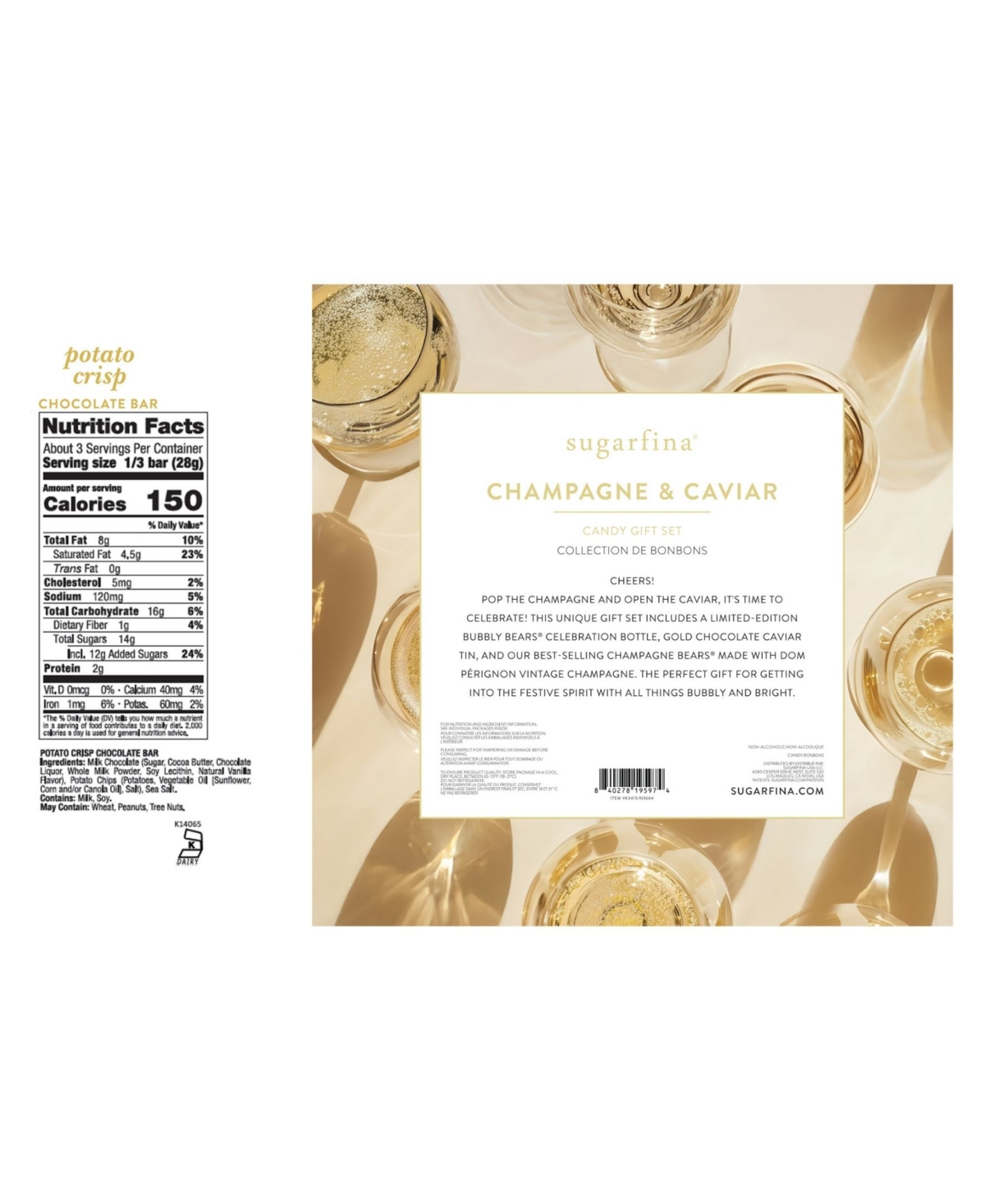 Sugarfina Champagne And Chocolate Bundle, 2 Piece In Multi