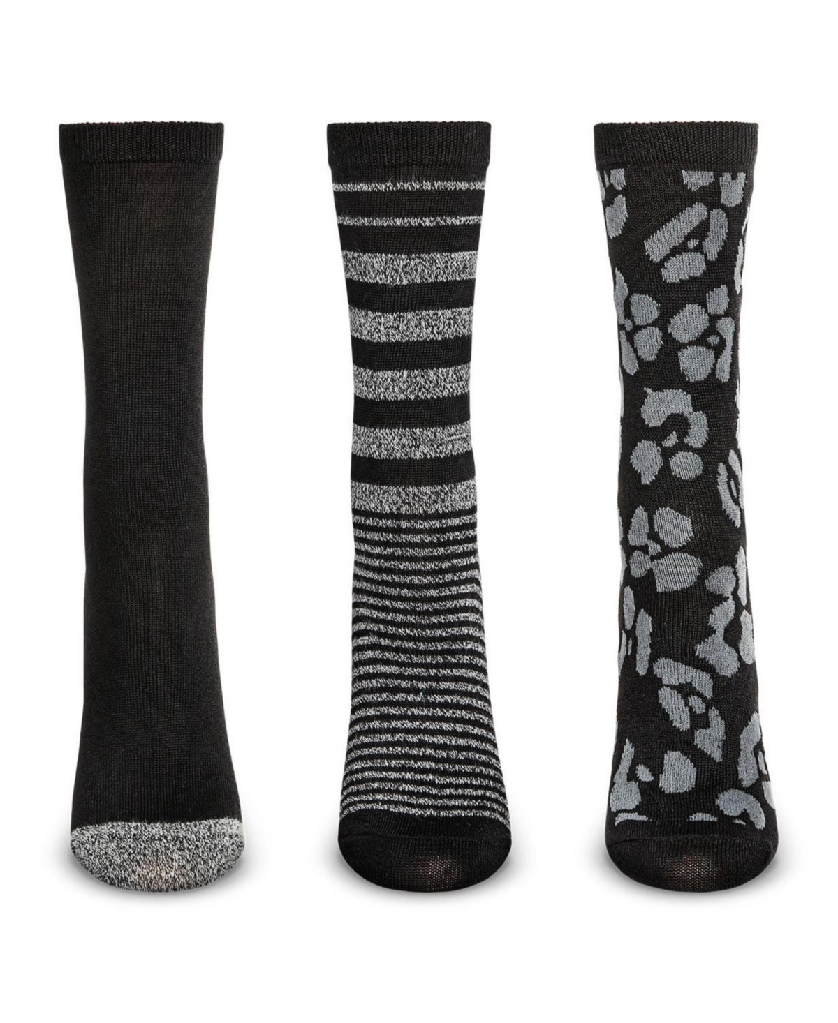 MeMoi Women's 3 Pairs Buttersoft Variety Novelty Crew Socks