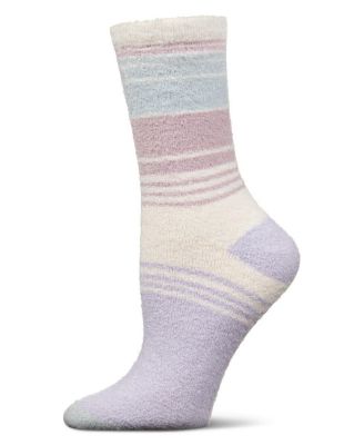 Women's Stripes Aloe Infused Crew Socks