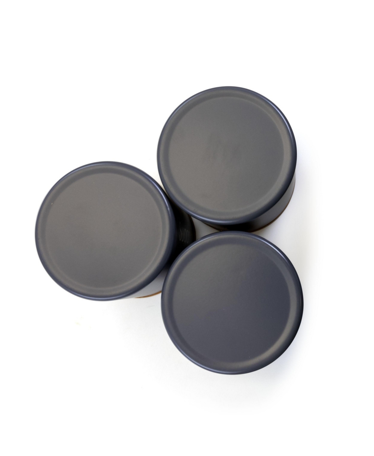 MegaChef Bamboo Kitchen Countertop 4 Piece Metal Bread Basket and Canister Set in Gray with Lids