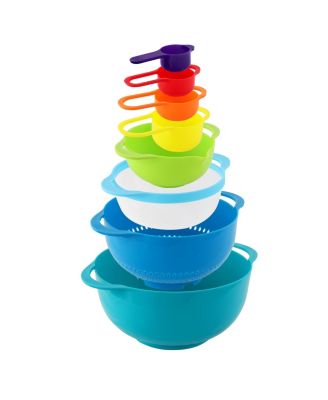 Multipurpose Stackable Mixing Bowl and Measuring Cup Set