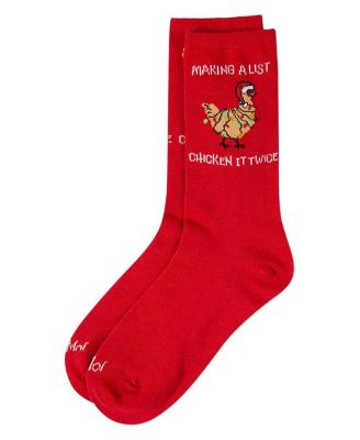 Women's "Chicken It Twice" Christmas Holiday Novelty Crew Sock