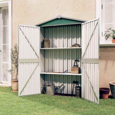 Garden Shed Green Galvanized steel, plastic Standard Garden Shed