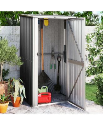 Garden Shed Anthracite Galvanized steel 46.7x38.2x82.5 in
