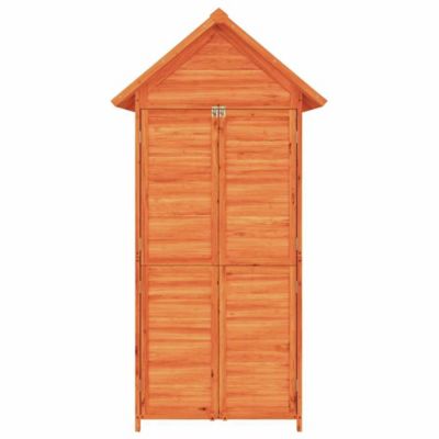 Garden Tool Shed Brown Solid pine wood 35.0x20.7x68.9 in
