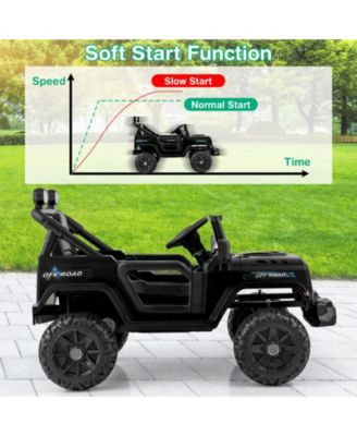 12V Kids Ride On Truck Car with Remote Control, Threaded Wheels, and 3 Speeds