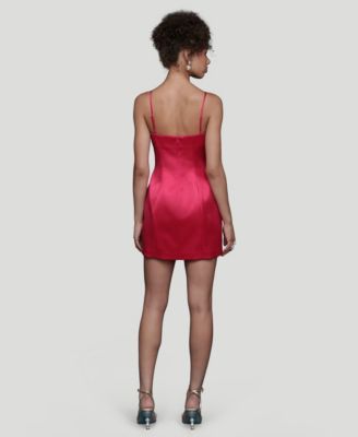 Women's Structured Sweetheart Neck Mini Dress