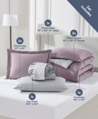 Luxury Soft Reversible 7-Pc. Comforter Set, King