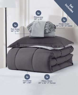 Nestl Luxury Soft Reversible 5-Pc. Comforter Set, Twin