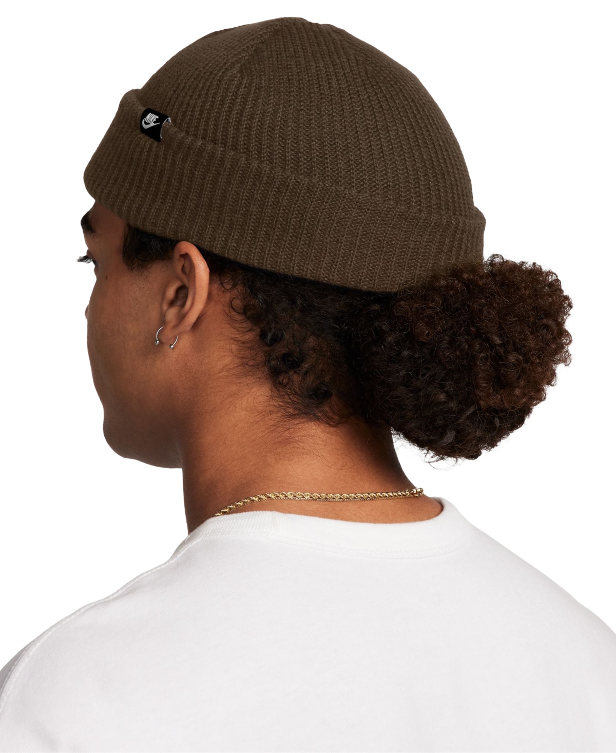 Nike Men's Gray Futura Terra Cuffed Knit Hat In Brown