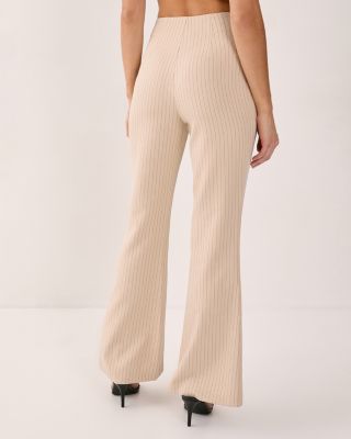 Women's Lace Trim Tailored Flared Pants