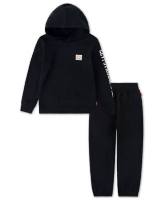 Levi's - Boys 4-7 2-Piece Patch Long-Sleeve Hoodie and Joggers Set