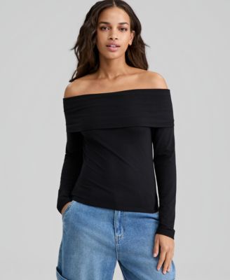 Petite Off-The-Shoulder Top