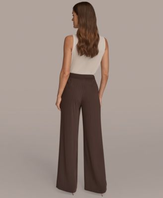 Women's Pinstripe Wide Leg Pants