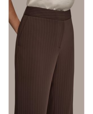 Women's Pinstripe Wide Leg Pants