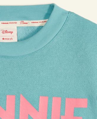 Girls 2T-6X Minnie Mouse Long Sleeve Crewneck Sweater, Macy's Exclusive
