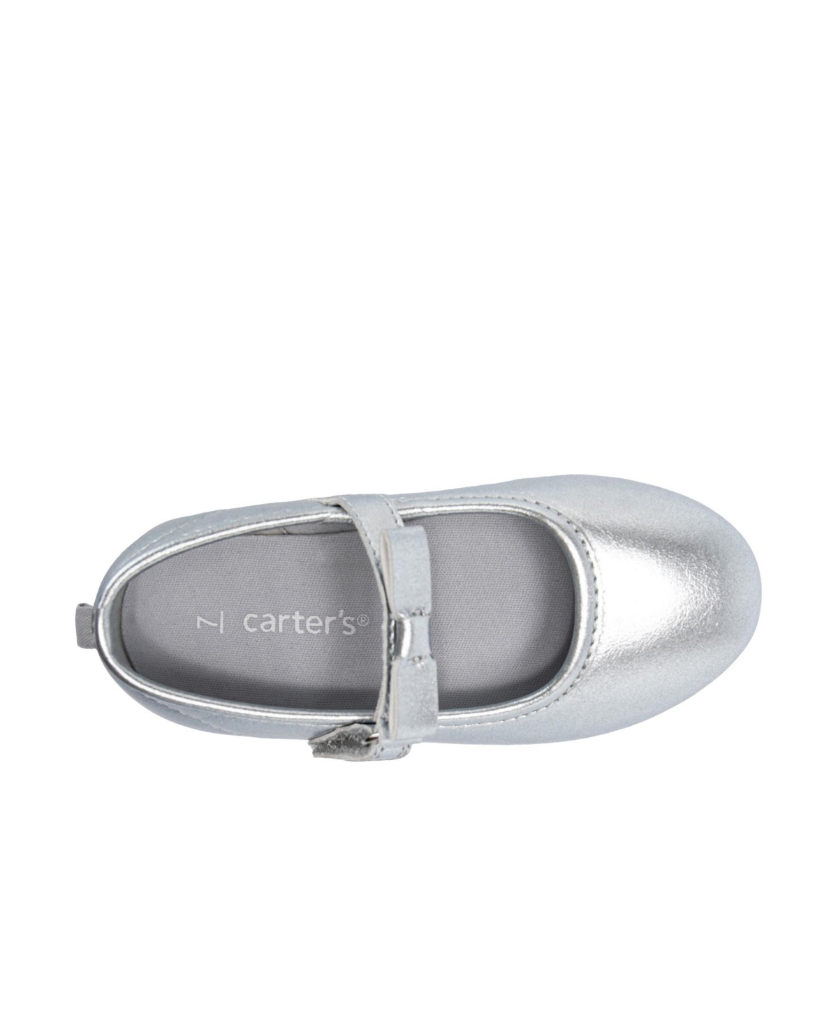 Carter's Girls 4-12 Louisa Slip-on Ballerina Shoes In Silver