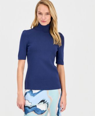 Women's Half-Sleeve Turtleneck Sweater