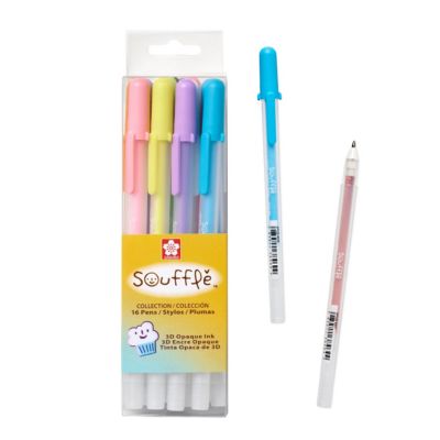 16-Piece Souffle Cube Collection 3-D Opaque Ink Pen Set