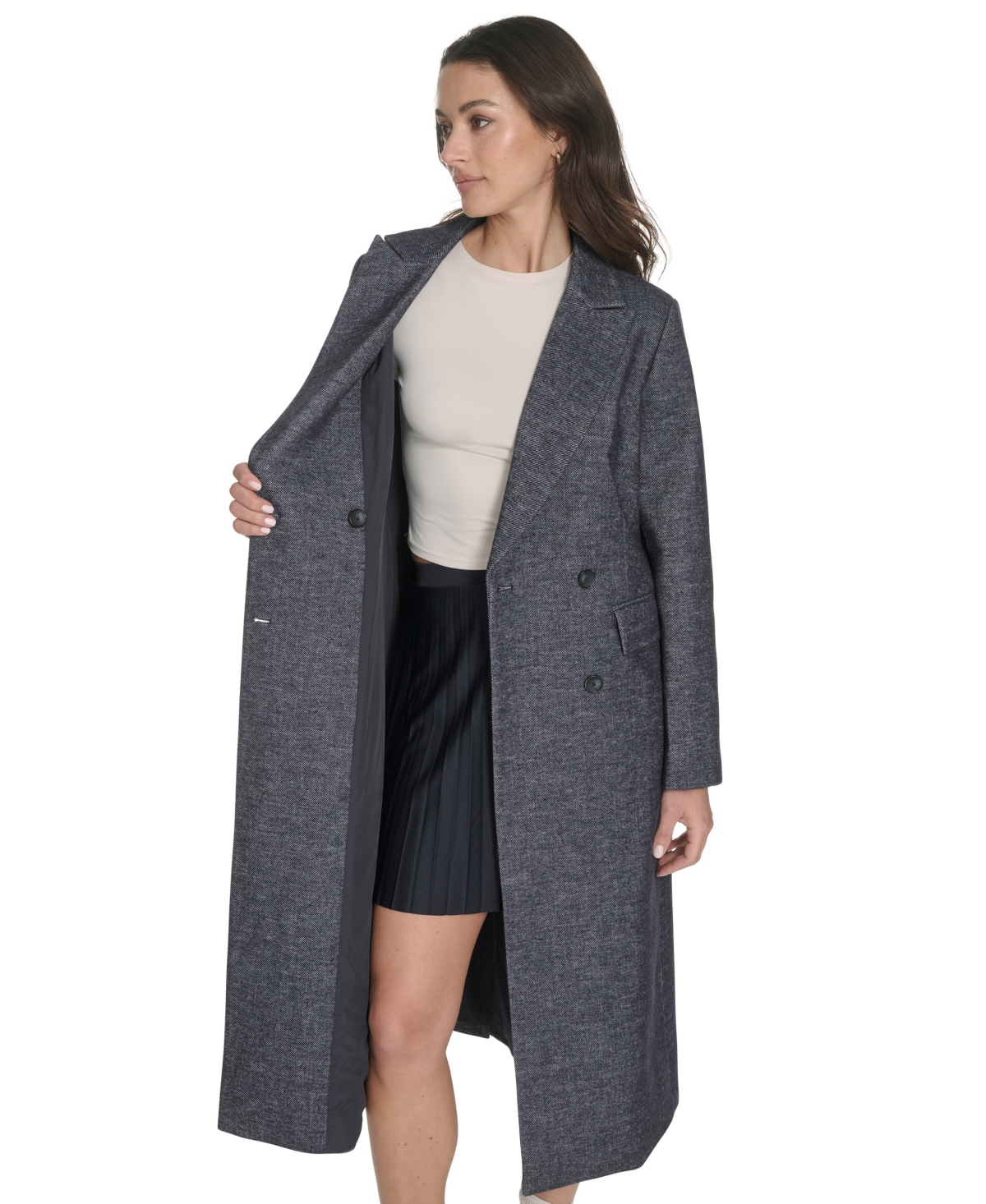 Levi's Women's Regular Double Breasted Blazer Coat In Gray