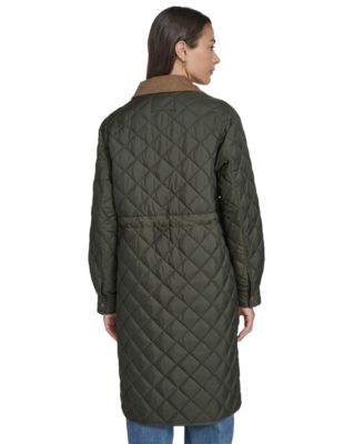 Women's Regular Diamond Quilted Cinch Waist Coat