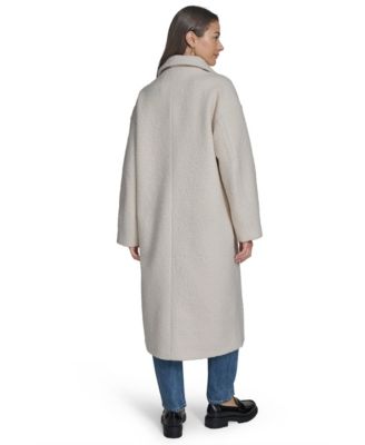 Women's Regular Boucle Stand Collar Car Coat