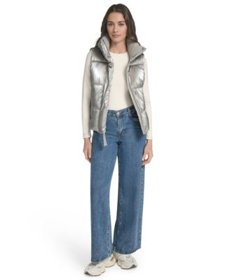 Women's Regular Stand Collar Puffer Vest Jacket