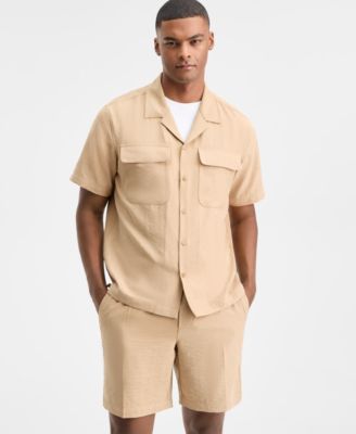 Alfani - Men's Short Sleeve Refined Owen Shirt