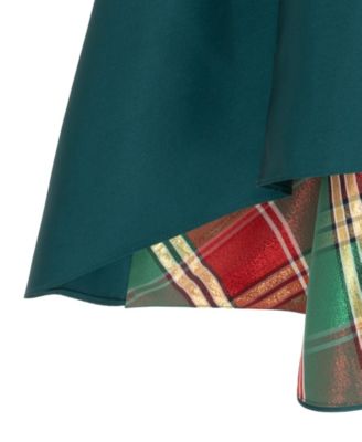 Girls' 2T-6X Mikado Plaid Hi-Lo Dress