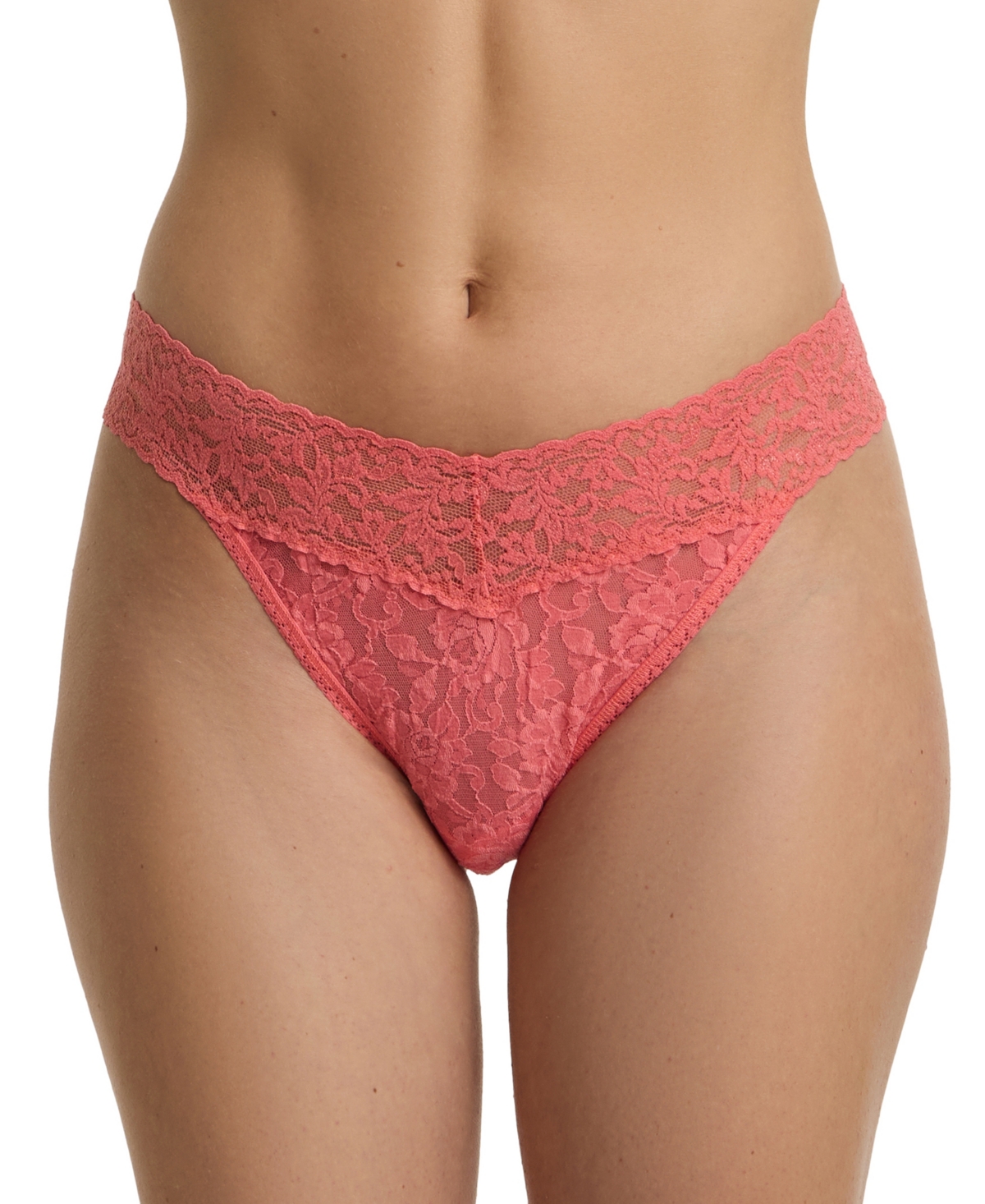 Hanky Panky Women's Signature Lace Original Rise Thong In Orange