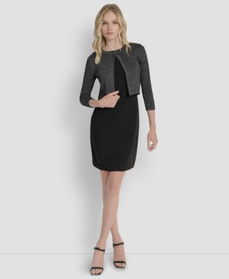 DKNY - Women's 3/4-Sleeve Button Front Shrug