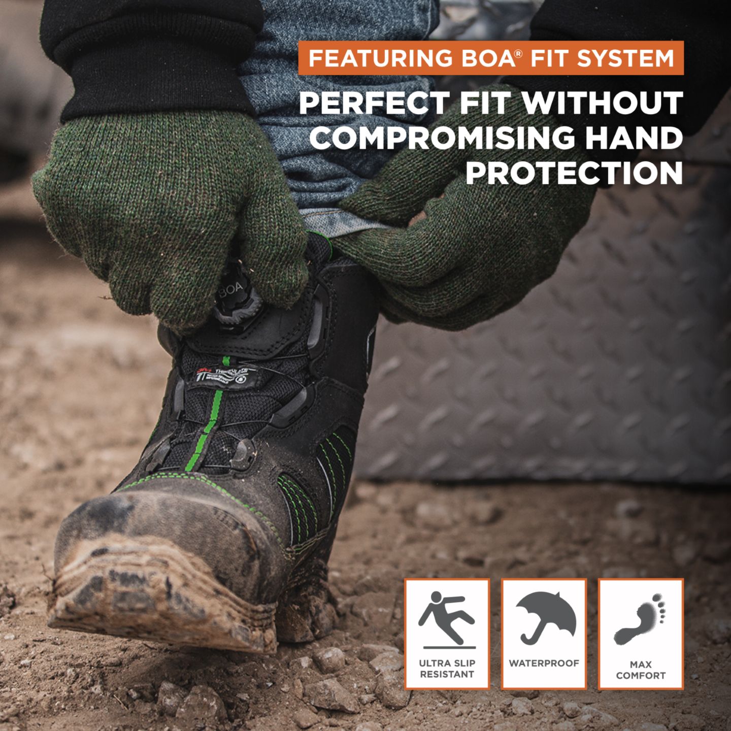 Мужские ботинки RefrigiWear Extreme Hiker Boot, цвет: Чёрный — фото 18