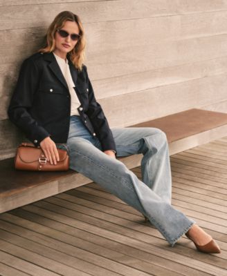 Women's Cropped Wool-Blend Twill Jacket