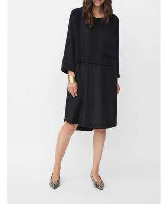 Women's MaNonah 3/4 Sleeve Layered Midi Dress