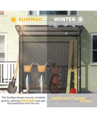 6' x 6' Gazebo Outdoor Pergola for Patio, Small Lean to Hardtop Grill Gazebo