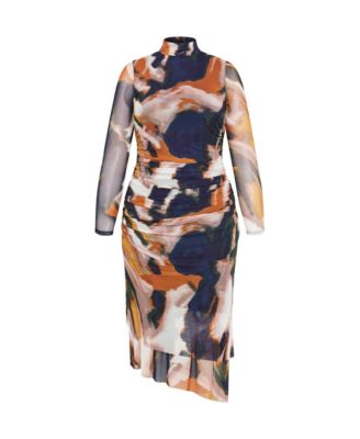 Plus Size Zia Print Ruched Dress