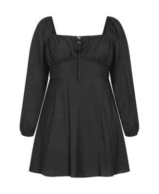 Plus Size Abbie Long Sleeve Mini Dress