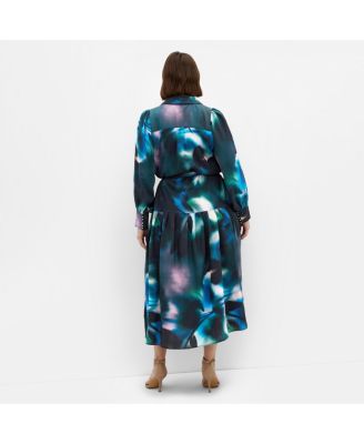 Plus Size Haze Bloom Maxi Dress