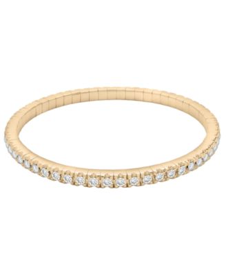 Macy's - Diamond Stretchy Bangle Bracelet (3 ct. t.w.) in 14K Yellow Gold