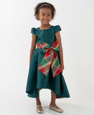 Rare Editions - Girls 2T-6X Mikado Plaid Hi-Lo Dress