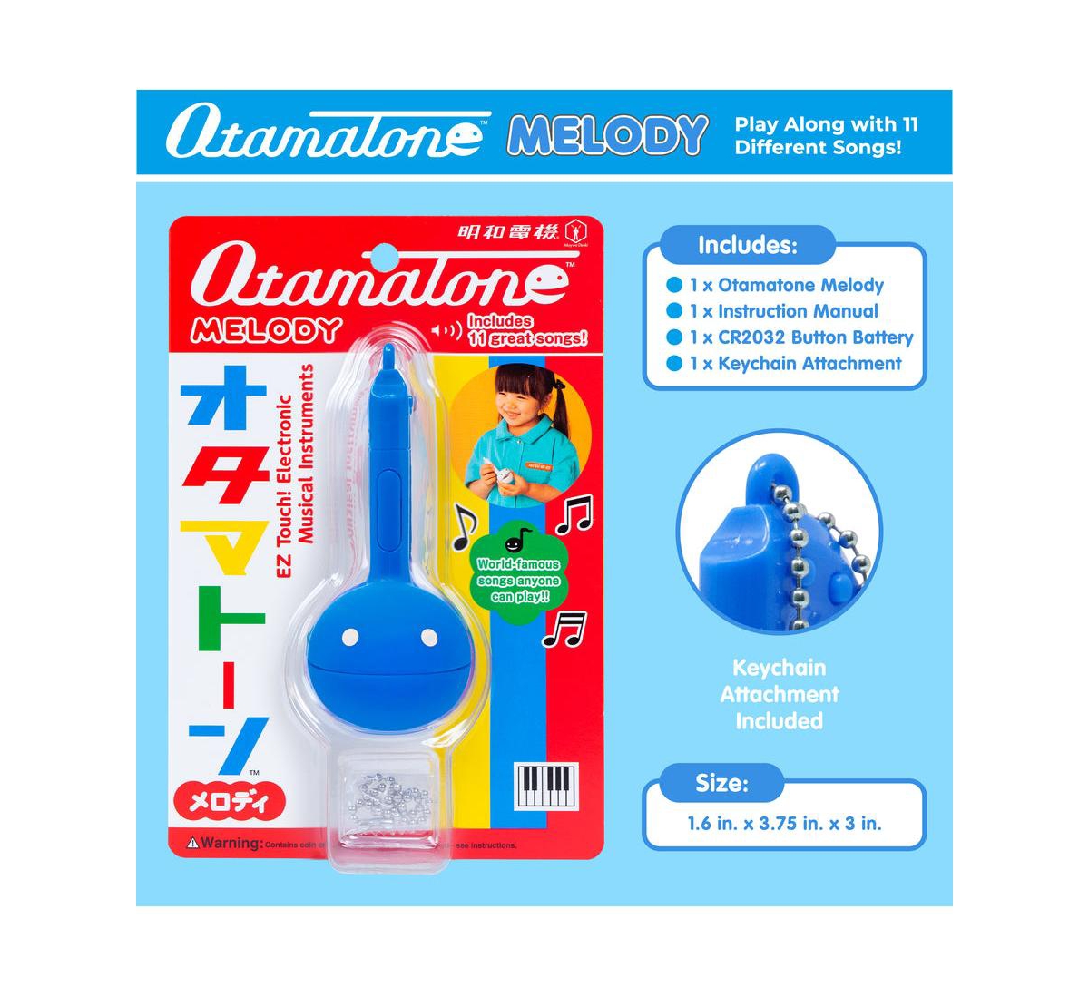 Otamatone Melody Series Japanese Electronic Mini Musical Toy Portable 11 Pre-Programmed Songs