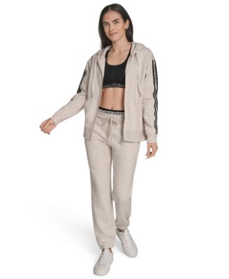 Women's Fleece Logo Tape Hoodie Jacket