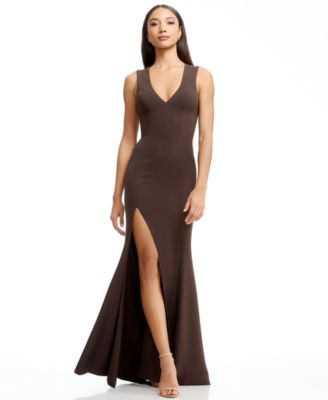 Dress the Population - Sandra V-Neck Gown