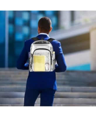 Clear Backpack Heavy Duty Clear Bookbag Transparent Plastic Backpacks for School Work Concert College (Black)