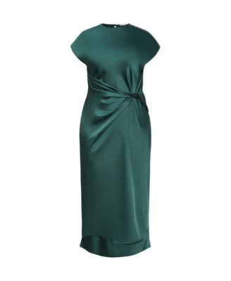 Plus Size Beatrix Knot Satin Dress