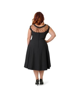 Plus Size Diamond Cutout Swing Dress