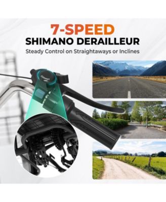 Adult Cargo Electric Trike, 24" 3-Wheel Bike with Removable 48V/13Ah Battery, Front & Rear Basket