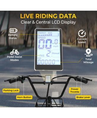 Step-Thru Folding E-Trike, 500W 20" Electric Trike for Adults with Removable Battery & Basket