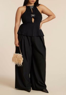 Women's Bow Detail Halter Top